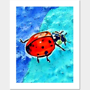 Ladybug Cartoon Posters and Art